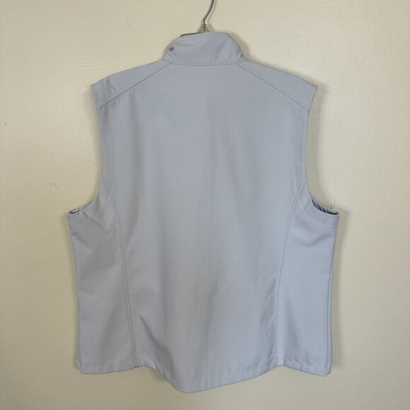 Ladies Port Authority White Vest 3XL Sleeveless Zip Up Fleece Lining Pockets - Picture 5 of 11